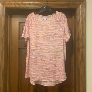 🆕 Large Pink Short Sleeved LulaRoe Hailey